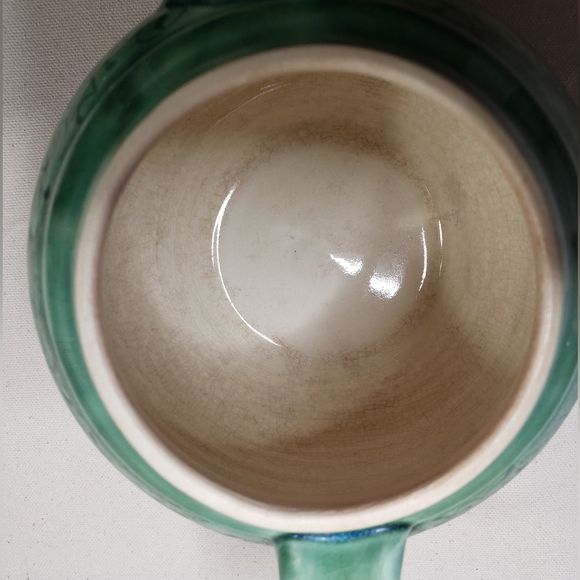 EUC- Handmade teapot in sage-colored glaze - Picture 5 of 9